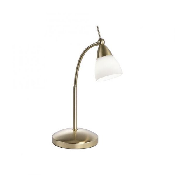 Lampe de table LED flexible en laiton verre 3 W dimmable