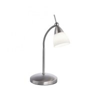 Lampe de table LED flexible en acier verre 3000 K dimmable