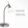 Lampe de table LED flexible en acier verre 3000 K dimmable
