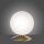 Lampe de table LED en laiton vieilli Boule en verre 3 W intensité lumineuse variable