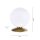 Lampe de table LED en laiton vieilli Boule en verre 3 W intensité lumineuse variable