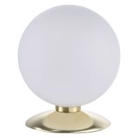 Lampe de table LED en laiton Abat-jour en verre 3000 K...