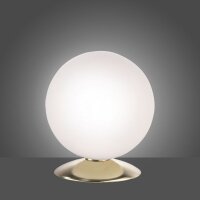 Lampe de table LED en laiton Abat-jour en verre 3000 K...