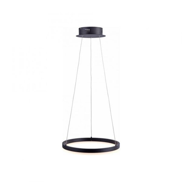 Lampe LED suspendue anthracite blanc chaud 3000 K Ø40 cm Anneau