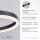 Lampe LED suspendue anthracite blanc chaud 3000 K Ø40 cm Anneau