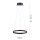 Lampe LED suspendue anthracite blanc chaud 3000 K Ø40 cm Anneau