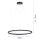 Suspension LED Anthracite dimmable 3000 K Ø80 cm Anneau