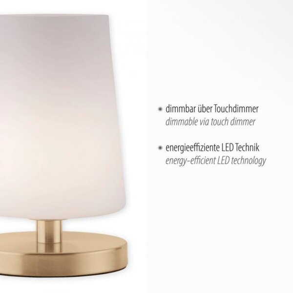 Lampe de table à faible éblouissement dimmable Touch verre G9 inclus