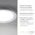 Plafonnier LED à faible éblouissement IP44 28 W L:45 cm en chrome
