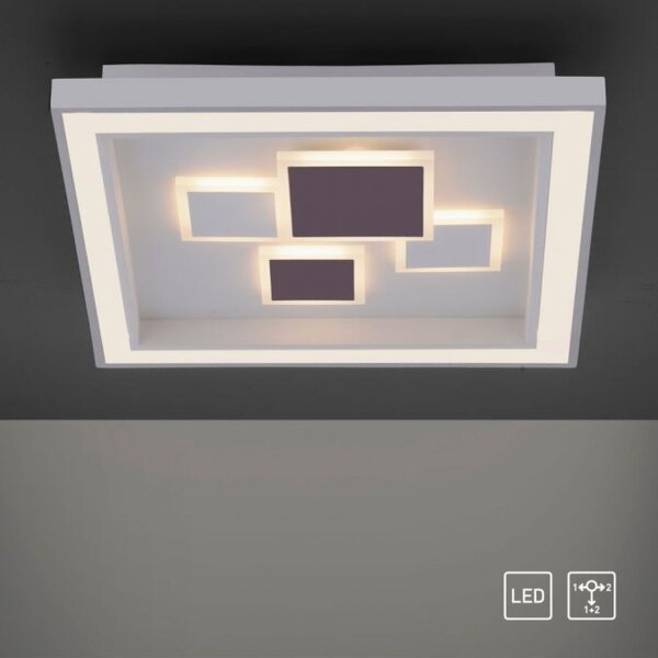 Plafonnier LED Blanc Noir Interrupteur de série L:48 cm