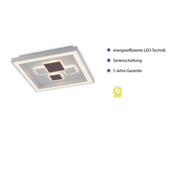 Plafonnier LED Blanc Noir Interrupteur de série L:48 cm
