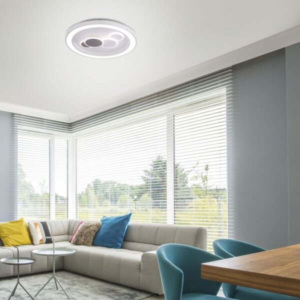 Plafonnier LED rond Blanc Noir Interrupteur de série 55 W