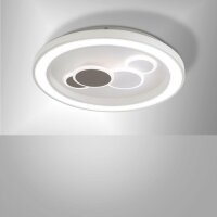 Plafonnier LED rond Blanc Noir Interrupteur de...