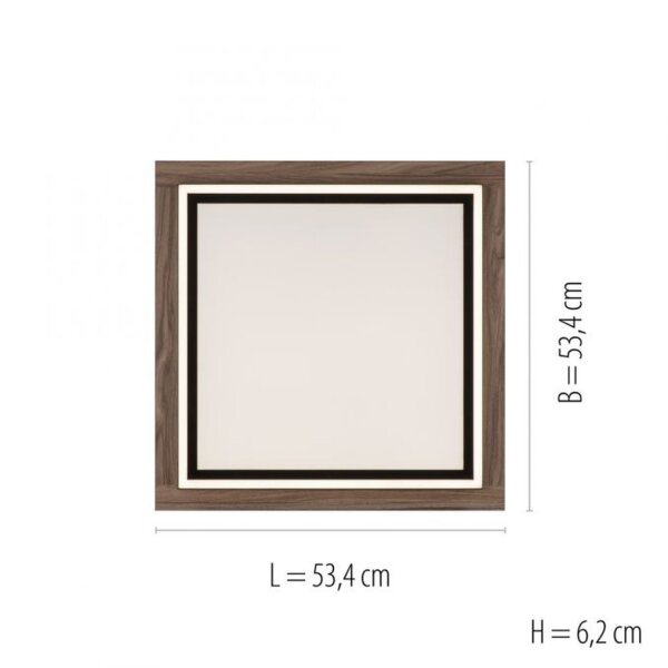Blendarme Plafonnier LED à intensité variable Bois L:53,4 cm 44 W