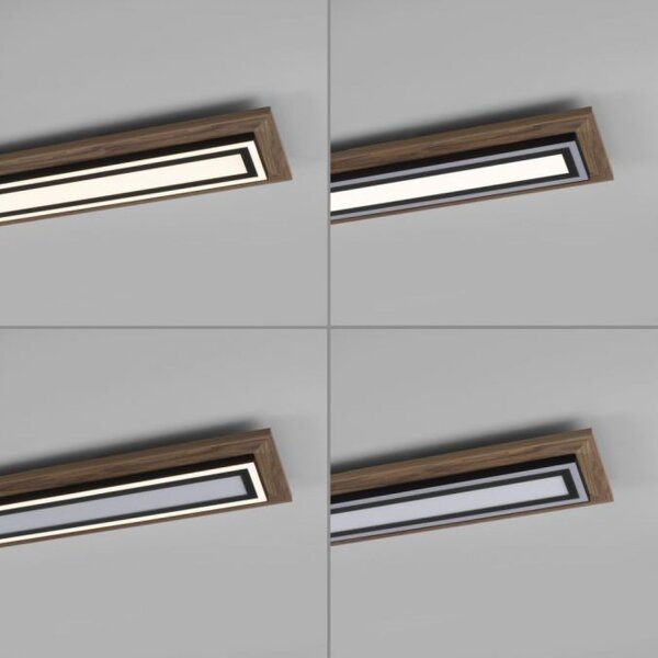 Blendarme LED Plafonnier bois à intensité variable 107 cm 5500 lm