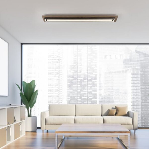 Blendarme LED Plafonnier bois à intensité variable 107 cm 5500 lm