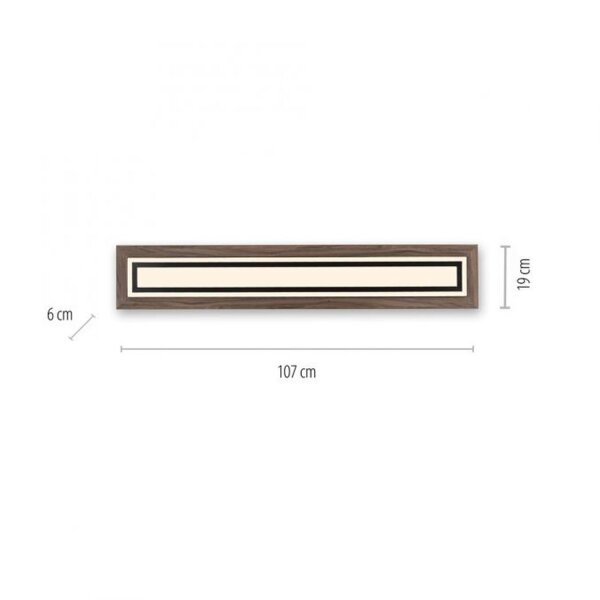 Blendarme LED Plafonnier bois à intensité variable 107 cm 5500 lm