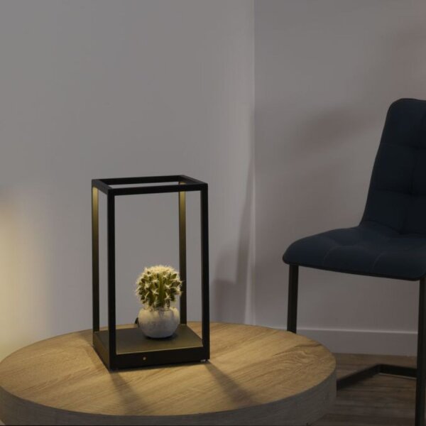 Lampe de table LED noire à intensité variable Touch 26 cm 4 W Mémoire