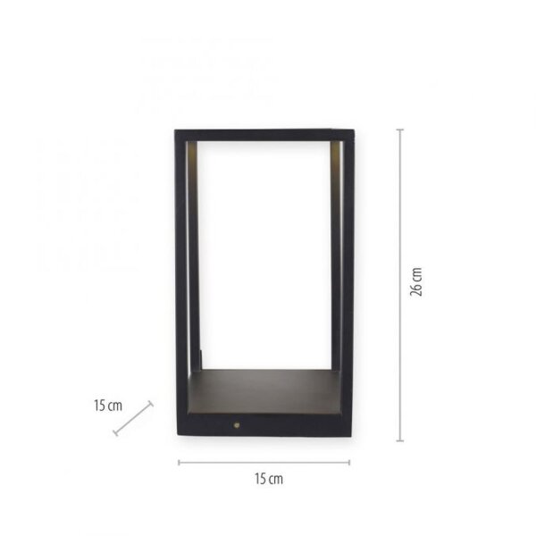 Lampe de table LED noire à intensité variable Touch 26 cm 4 W Mémoire