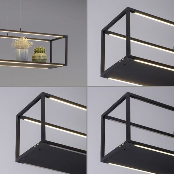 Lampe LED noire à intensité variable Touch 105 cm Mémoire
