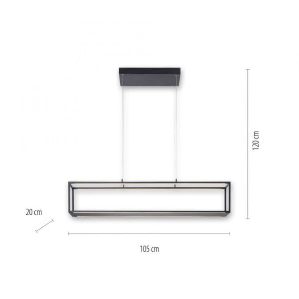 Lampe LED noire à intensité variable Touch 105 cm Mémoire