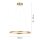 Suspension LED en laiton dimmable 3000 K Ø60 cm Anneau