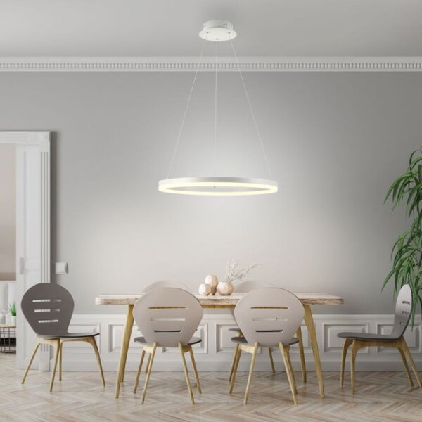 Suspension LED Blanc dimmable 38 W 3000 K Ø60 cm Anneau