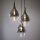 Suspension élégante verre chrome anthracite E27 3-flmg