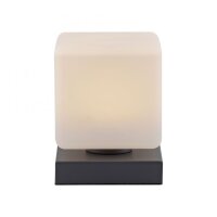 Lampe de table LED anthracite verre 16 cm 580 lm dimmable