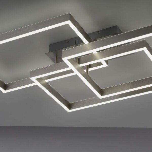 Lampe de plafonnier LED argent Télécommande 82 cm 45 W dimmable