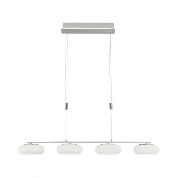 Lampe LED à suspendre verre en acier 108 cm 38 W Télécommande