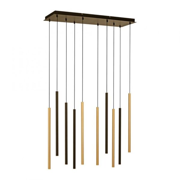 Suspension LED noir laiton métal dimmable
