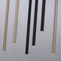 Suspension LED noir laiton métal dimmable