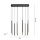 Suspension LED noir laiton métal dimmable