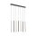 Longue lampe à suspendre LED métal dimmable noir laiton