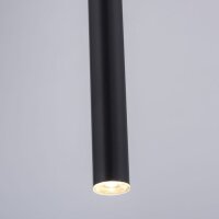 Suspension LED Noir Métal Ø2,5 cm ronde...