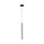 Suspension LED Noir Métal Ø2,5 cm ronde intensité lumineuse variable