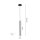 Suspension LED Noir Métal Ø2,5 cm ronde intensité lumineuse variable