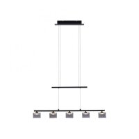 Lampe LED suspendue verre fumé à faible...