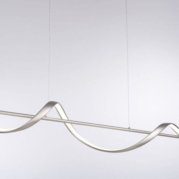 Suspension LED argent Télécommande 121 cm dimmable