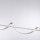Suspension LED argent Télécommande 121 cm dimmable