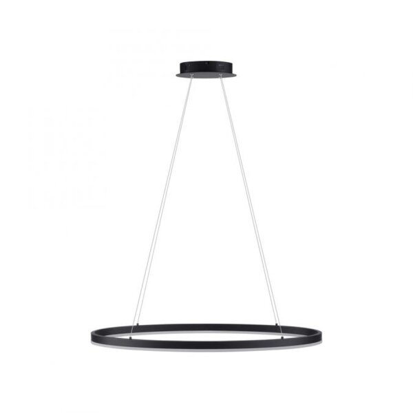Suspension LED Anthracite ovale 3000 K L:80 cm intensité lumineuse variable