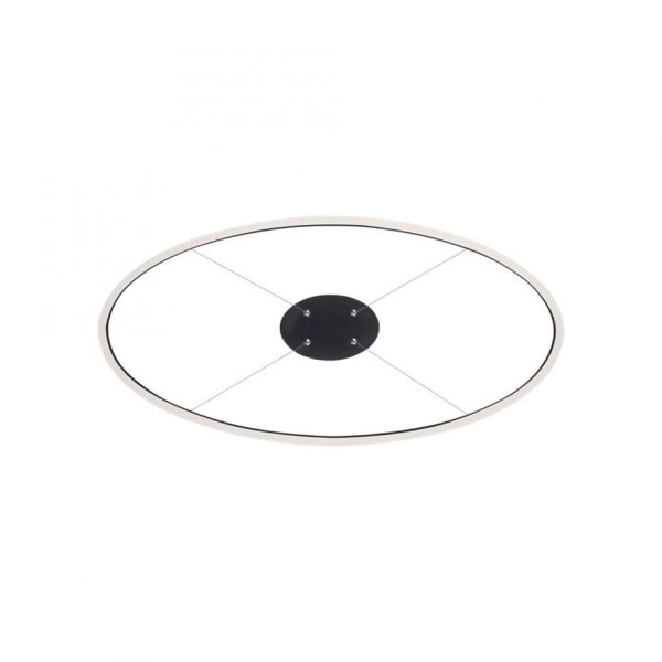 Suspension LED Anthracite ovale 3000 K L:80 cm intensité lumineuse variable