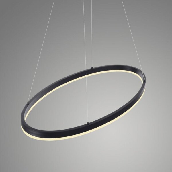 Suspension LED Anthracite ovale 3000 K L:80 cm intensité lumineuse variable