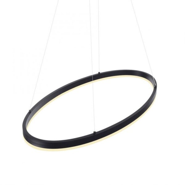 Suspension LED Anthracite ovale 3000 K L:80 cm intensité lumineuse variable
