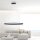 Suspension LED Anthracite ovale 3000 K L:80 cm intensité lumineuse variable