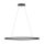 Suspension LED Anthracite ovale 3000 K 118 cm intensité lumineuse variable