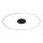Suspension LED Anthracite ovale 3000 K 118 cm intensité lumineuse variable