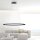 Suspension LED Anthracite ovale 3000 K 118 cm intensité lumineuse variable