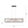 Lampe LED à suspendre Noir Or Métal L:110 cm intensité lumineuse variable